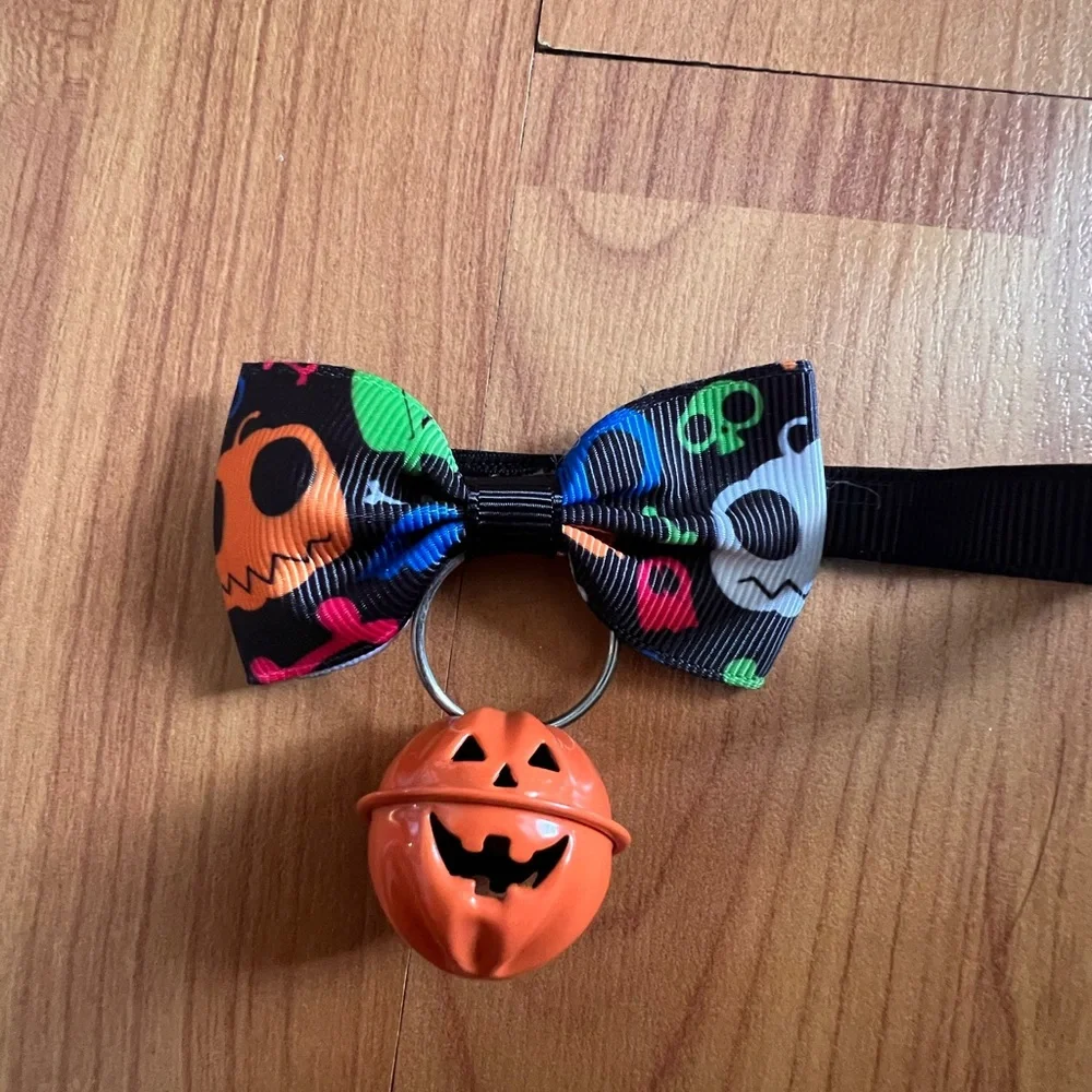 Halloween spooky pumpkin bell cat/dog collar